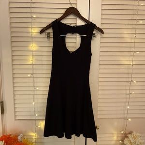 L.A. Hearts black knit skater dress w heart back